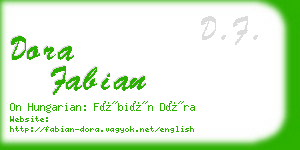 dora fabian business card